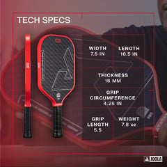 Pickleballsports JOOLA Perseus Double Vision 16mm Pickleball Paddle