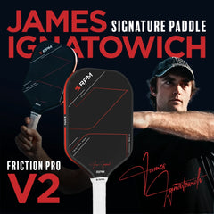 Pickleballsports RPM Friction Pro Elongated V2 Carbon Fiber Pickleball Paddle