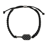 Pickleballsports Born to Rally Pickleball Stainless Steel Carbon Fiber Bracelet