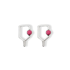 Pickleballsports Born to Rally Color Pop Pickleball Paddle Stud Earrings