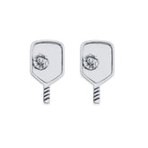 Pickleballsports Born to Rally Pickleball Paddle Stud Earrings