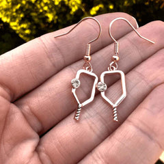 Pickleballsports Born to Rally Pickleball Dangle Earrings
