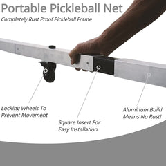 Pickleballsports Dominator Rolling Portable Pickleball Net