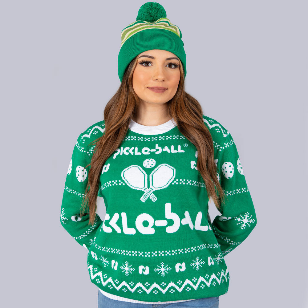 Pickleballsports Heritage Pickle-ball Holiday Sweater