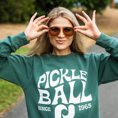 Pickleballsports Heritage Pickle-ball Groovy Crew Neck Sweatshirt