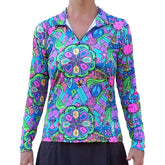 Pickleballsports Pickleball Bella Groovy Quarter Zip Long Sleeve Shirt