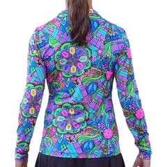 Pickleballsports Pickleball Bella Groovy Quarter Zip Long Sleeve Shirt