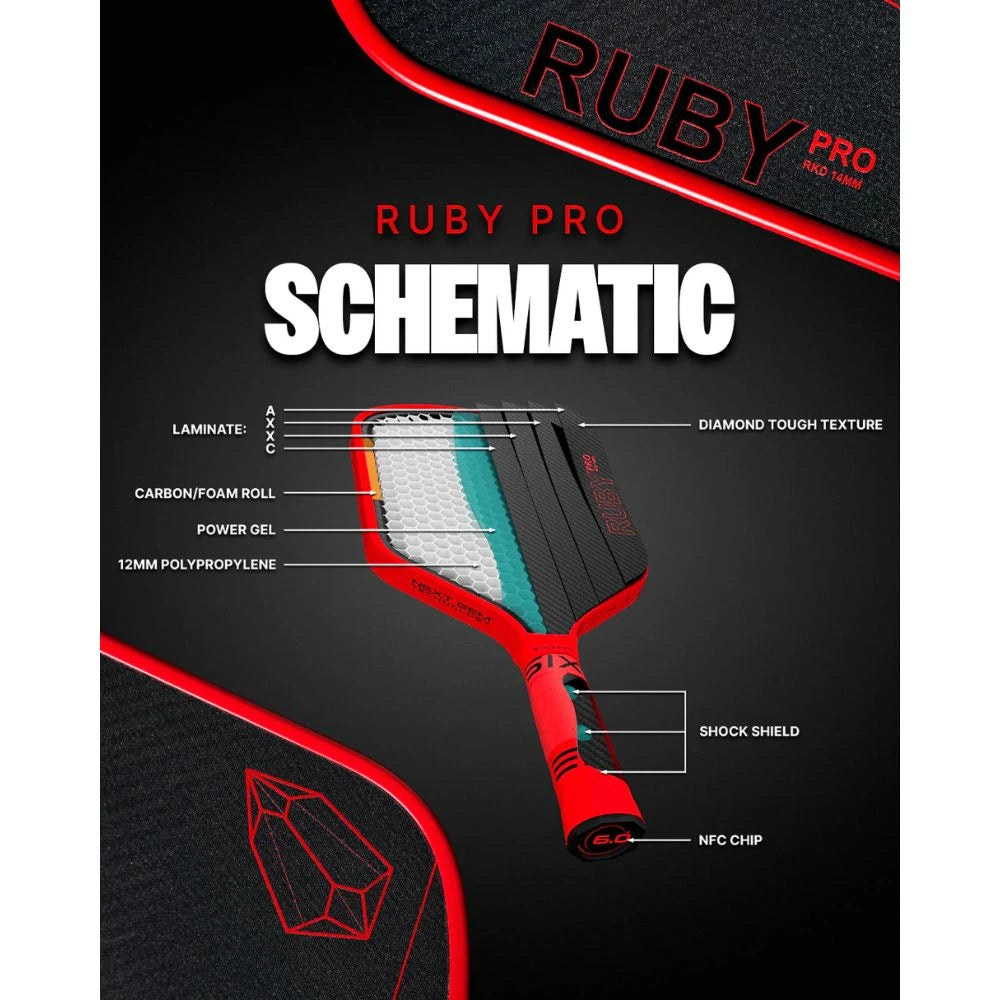 Pickleballsports Six Zero Ruby Pro Pickleball Paddle