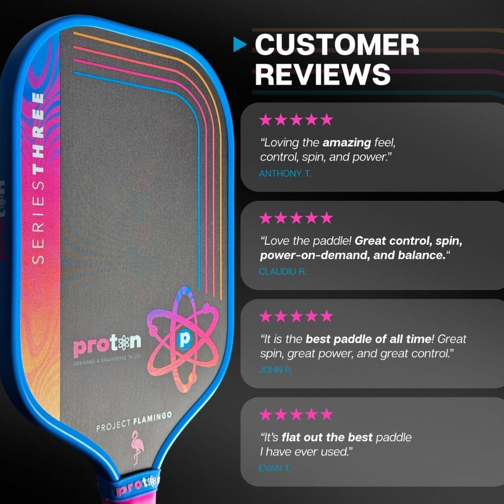 Pickleballsports Proton Series Three Pickleball Paddle - Project Flamingo