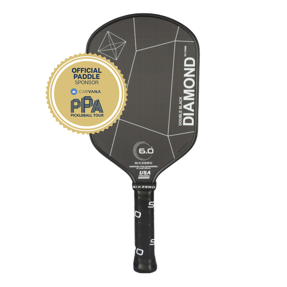 Pickleballsports Six Zero Double Black Diamond Elongated Pickleball Paddle