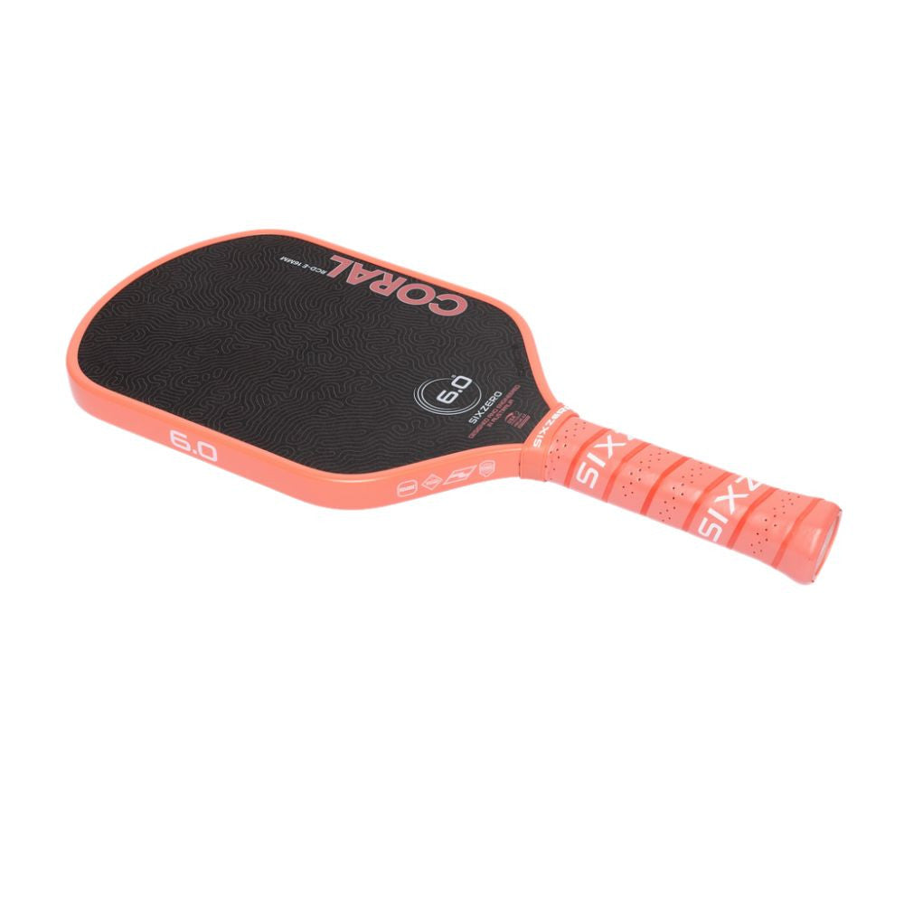 Pickleballsports Six Zero Coral 16mm Elongated Pickleball Paddle