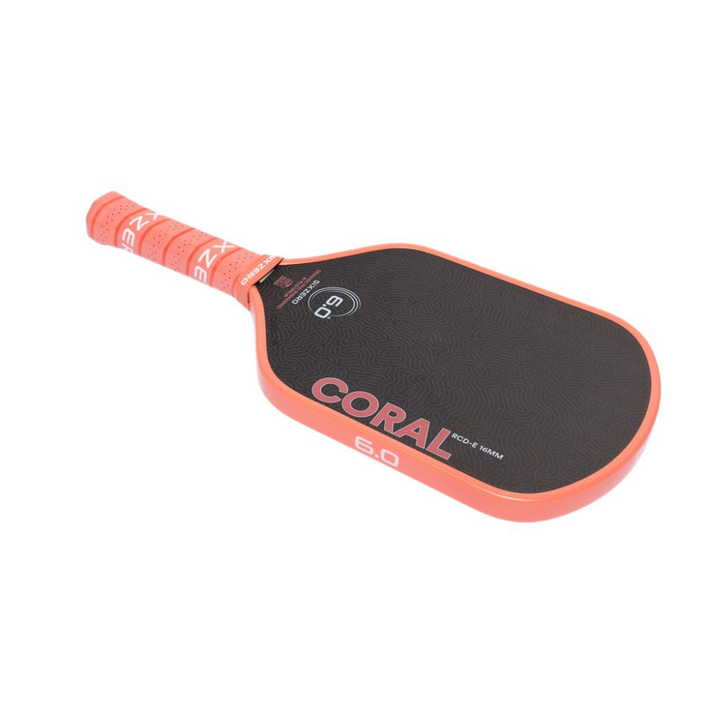 Pickleballsports Six Zero Coral 16mm Elongated Pickleball Paddle