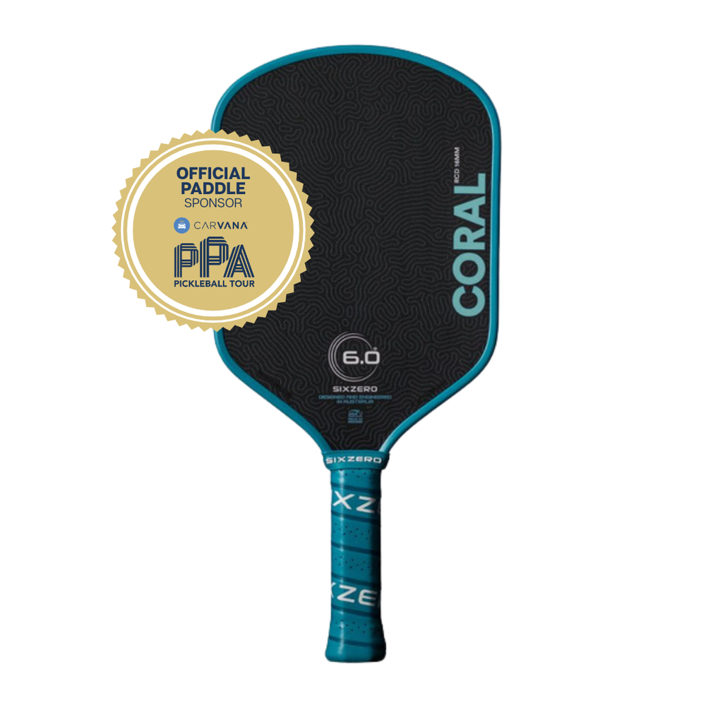 Pickleballsports Six Zero Coral 16mm Hybrid Pickleball Paddle