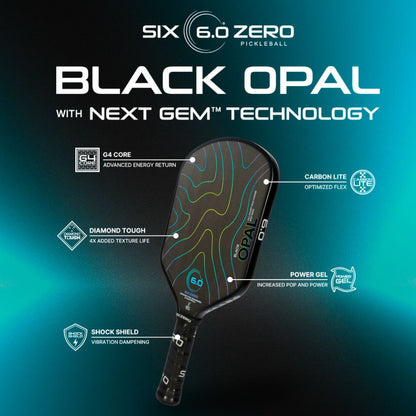 Pickleballsports Six Zero Black Opal Pickleball Paddle