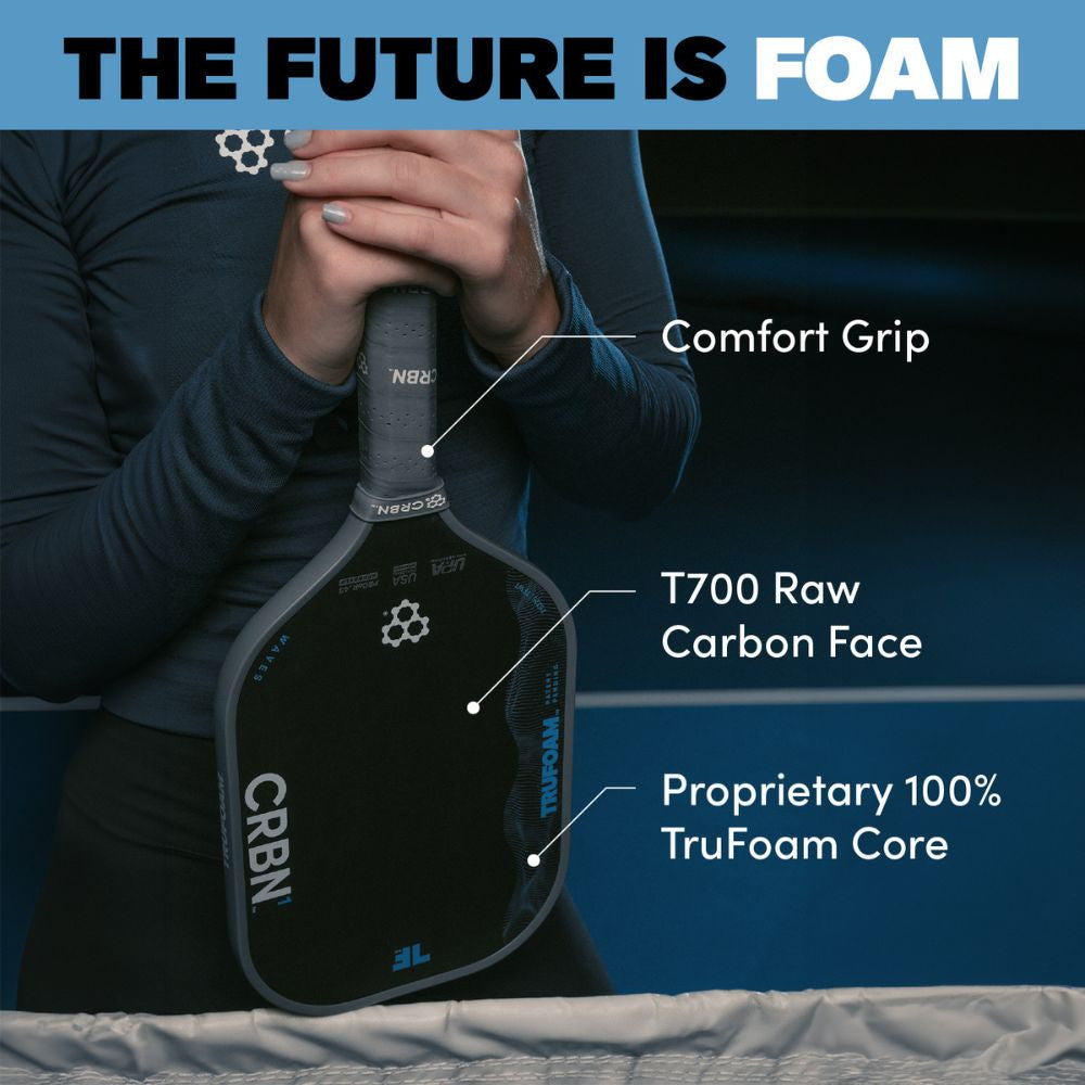 Pickleballsports CRBN TruFoam Waves 4 Hybrid Pickleball Paddle