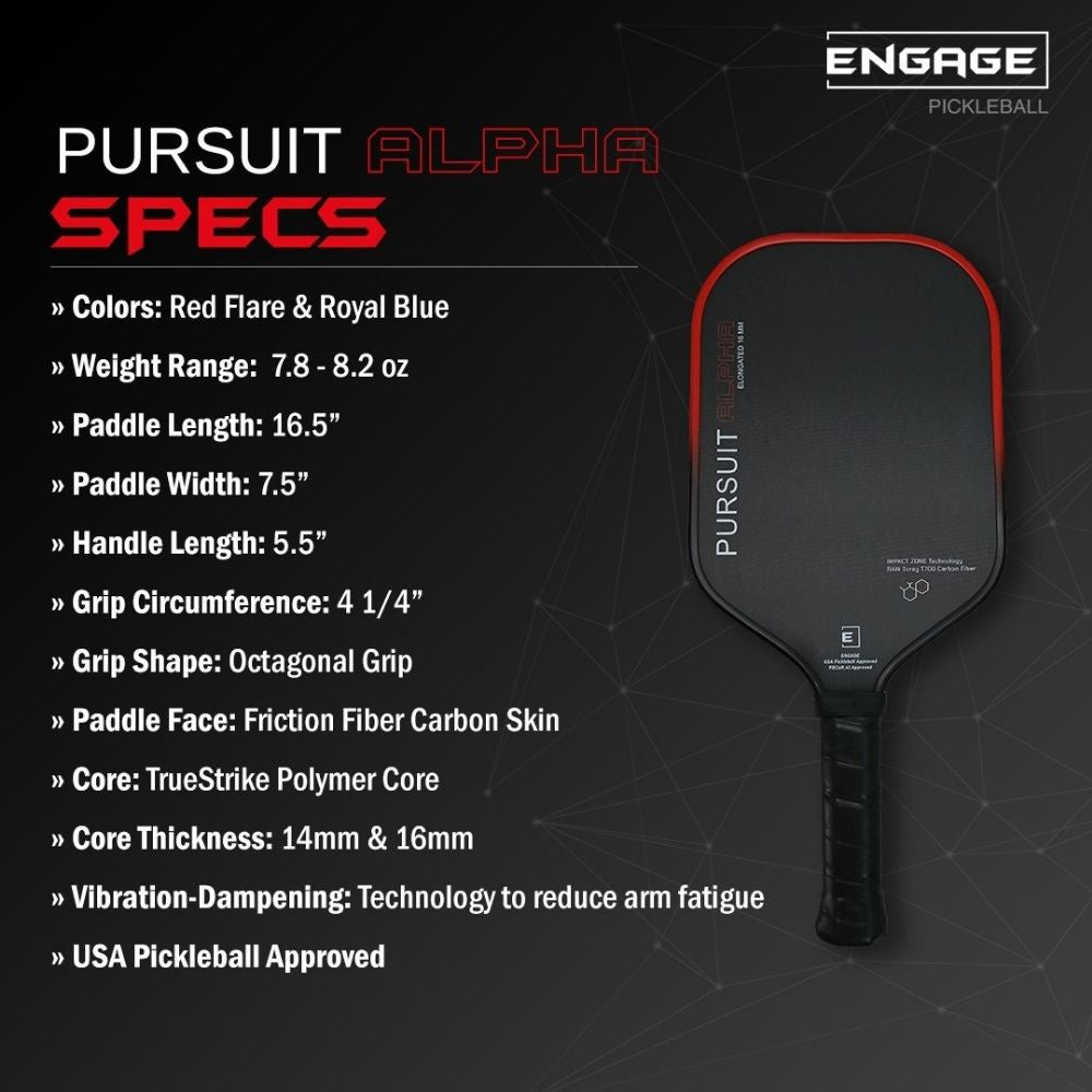 Pickleballsports Engage Pursuit Alpha 14mm Pickleball Paddle