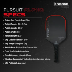Pickleballsports Engage Pursuit Alpha 14mm Pickleball Paddle