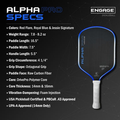 Pickleballsports Engage Pursuit Alpha Pro 14mm Pickleball Paddle