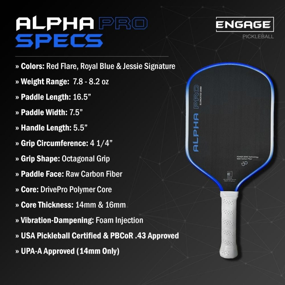 Pickleballsports Engage Pursuit Alpha Pro 16mm Pickleball Paddle
