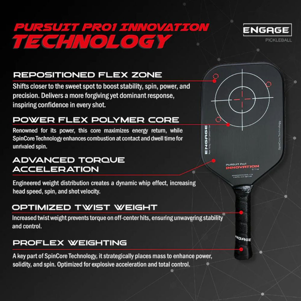 Pickleballsports Engage Pursuit Pro1 Innovation 15.2mm Pickleball Paddle