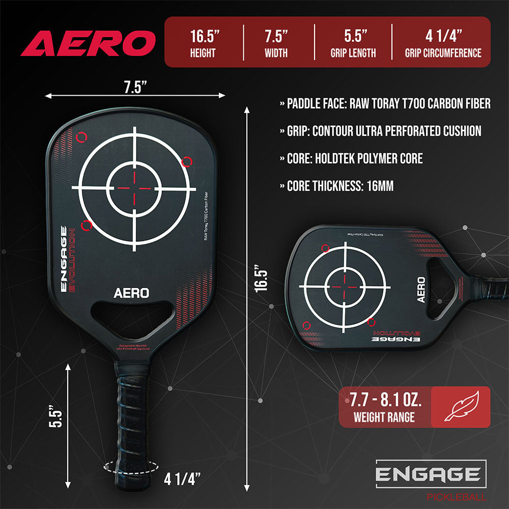 Pickleballsports Engage Evolution Aero Pickleball Paddle