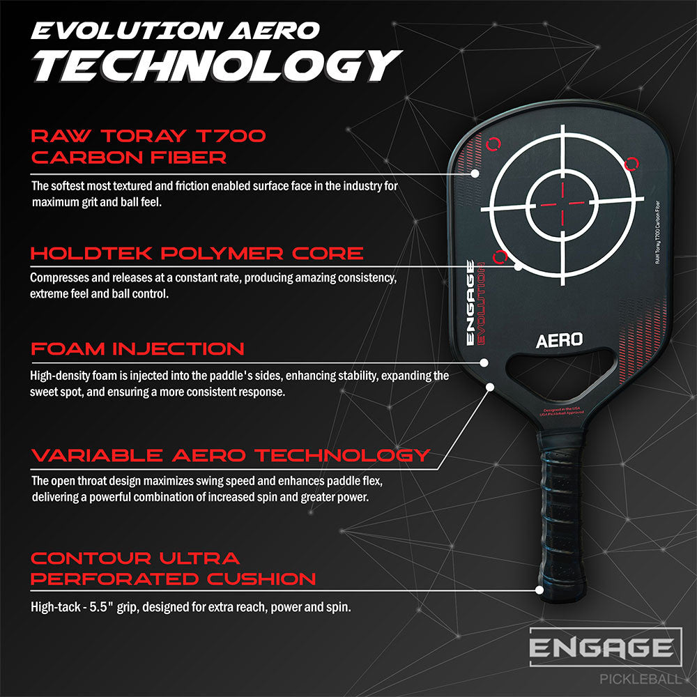 Pickleballsports Engage Evolution Aero Pickleball Paddle