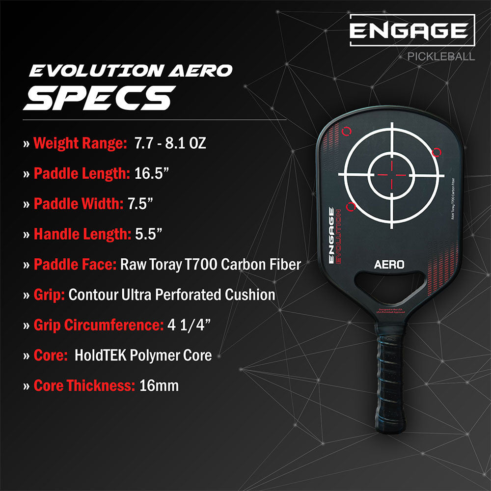 Pickleballsports Engage Evolution Aero Pickleball Paddle