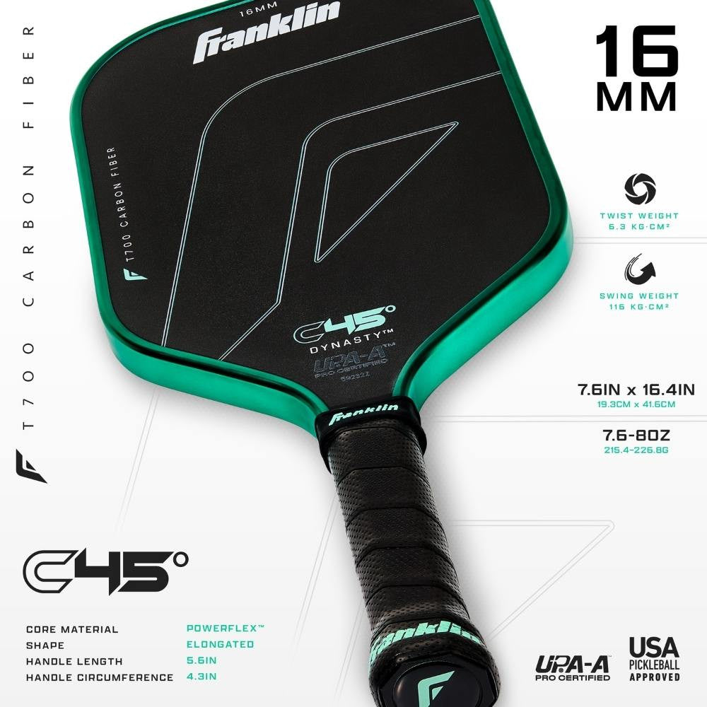 Pickleballsports Franklin C45 Dynasty 16mm Pickleball Paddle