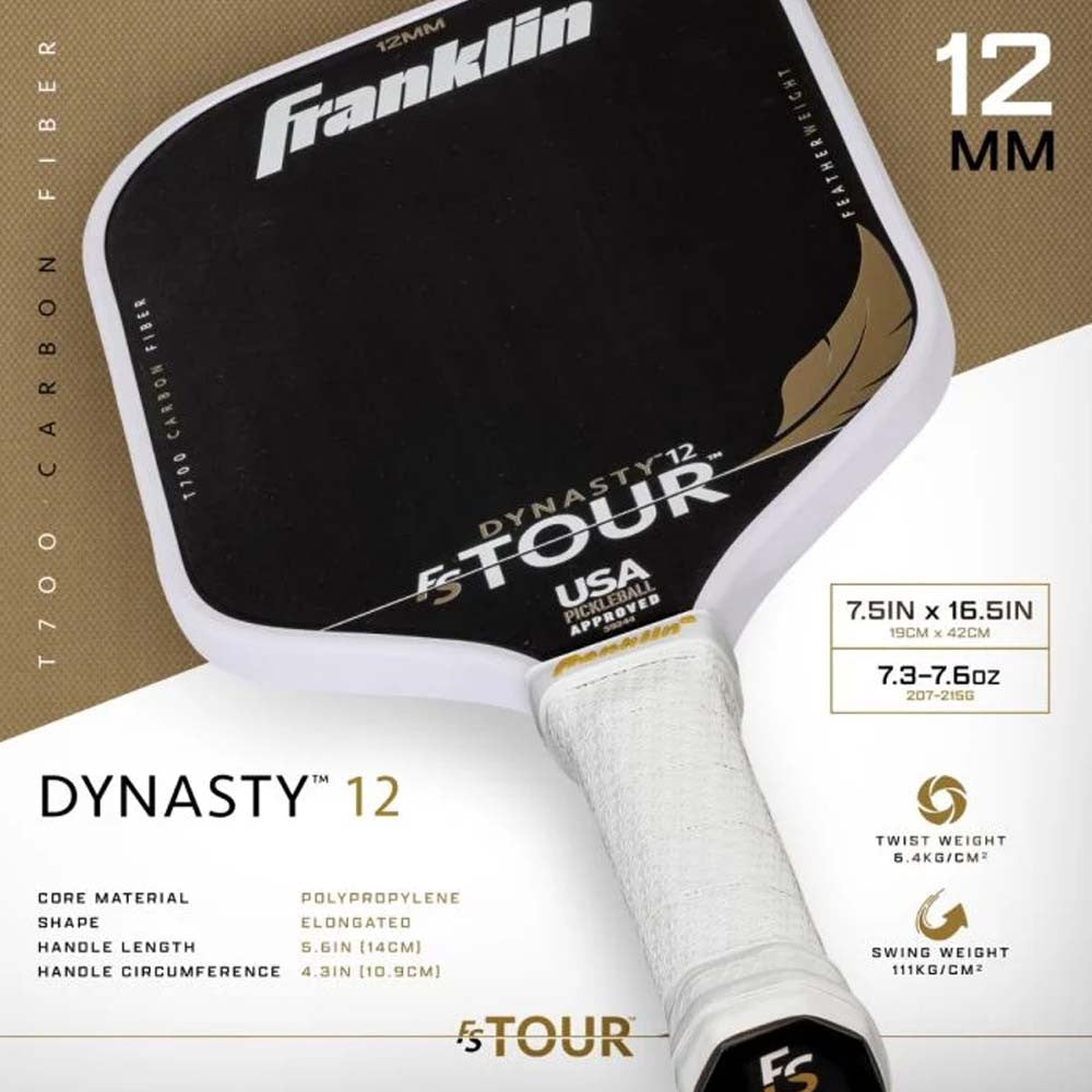 Pickleballsports Franklin FS Tour Featherweight Series Dynasty 12mm Pickleball Paddle