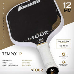 Pickleballsports Franklin FS Tour Featherweight Series Tempo 12mm Pickleball Paddle