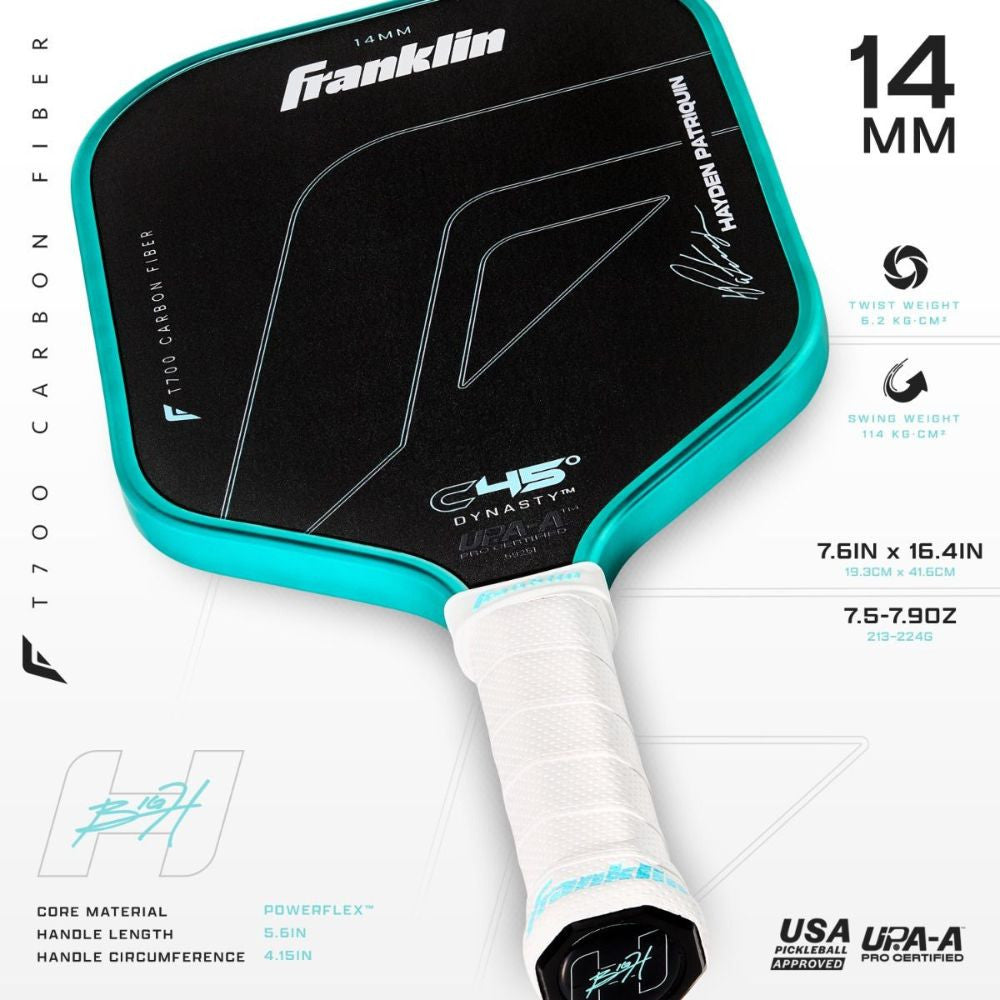 Pickleballsports Franklin C45 Hayden Patriquin 14mm Pickleball Paddle