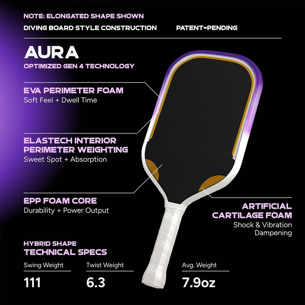 Pickleballsports FRIDAY Aura Hybrid Pickleball Paddle
