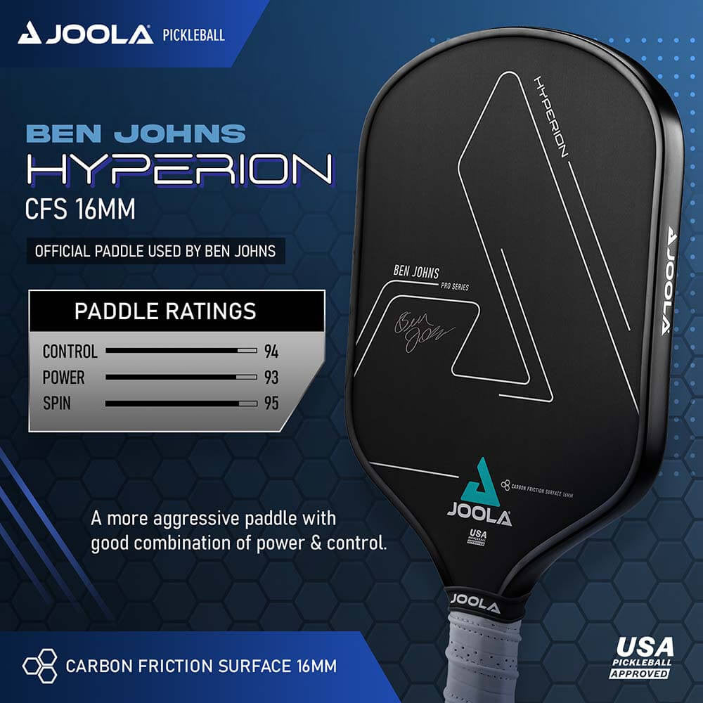 Pickleballsports JOOLA Ben Johns Hyperion CFS 16 Graphite Paddle