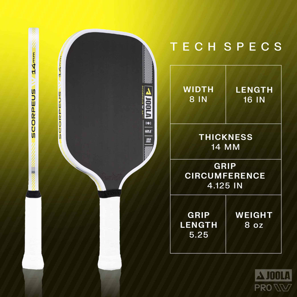 Pickleballsports JOOLA Anna Bright Scorpeus Pro IV 14mm Pickleball Paddle