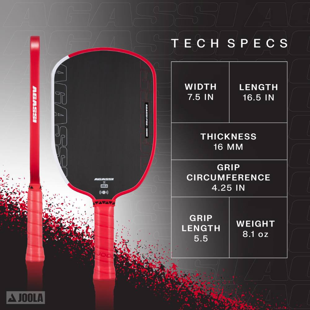 Pickleballsports JOOLA Andre Agassi Pro 16mm Pickleball Paddle