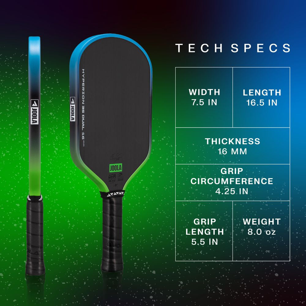Pickleballsports JOOLA Hyperion Pro 3S Dual 16mm Pickleball Paddle