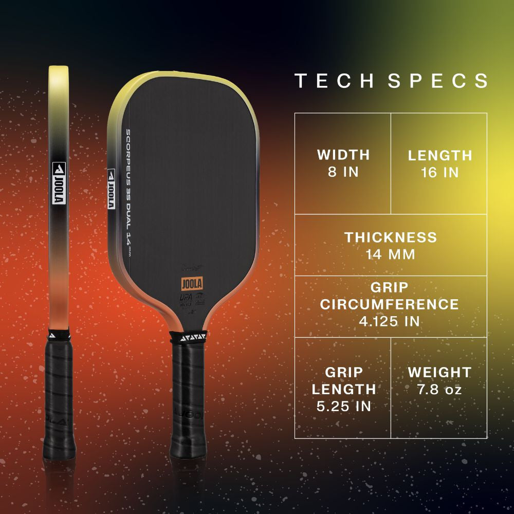 Pickleballsports JOOLA Scorpeus Pro 3S Dual 14mm Pickleball Paddle