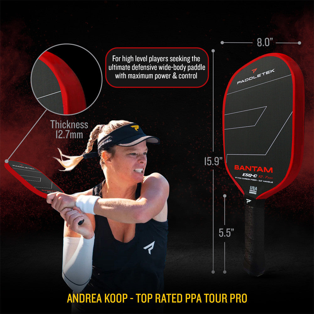 Pickleballsports Paddletek Bantam ESQ-C 12.7mm Pickleball Paddle