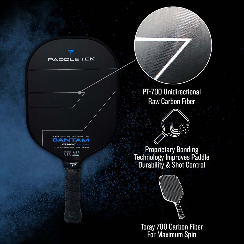 Pickleballsports Paddletek Bantam ALW-C Anna Leigh Waters Carbon 12.7mm Paddle