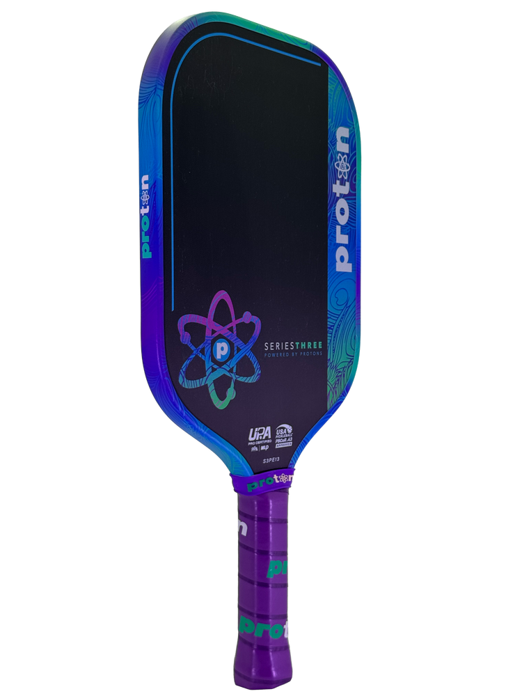 Pickleballsports Proton Series Three Project Peacock 13mm Elongated Pickleball Paddle