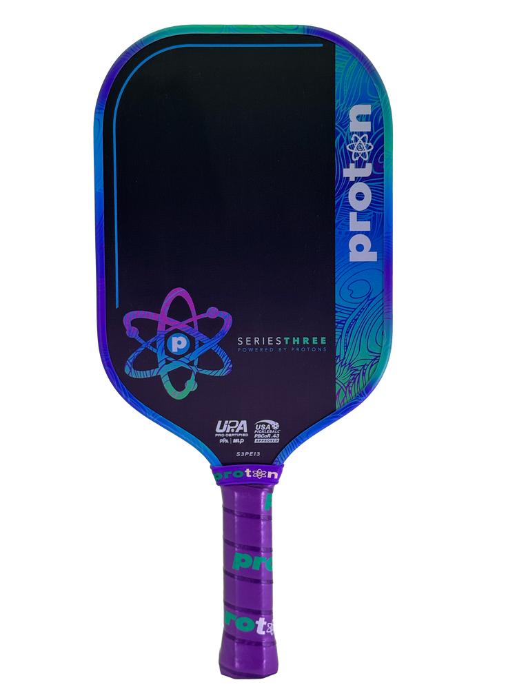 Pickleballsports Proton Series Three Project Peacock 13mm Elongated Pickleball Paddle
