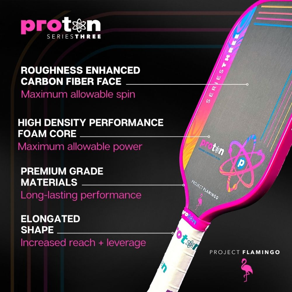 Pickleballsports Proton Series Three Project Peacock 13mm Widebody Pickleball Paddle