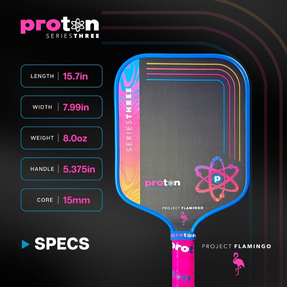 Pickleballsports Proton Series Three Project Peacock 13mm Widebody Pickleball Paddle
