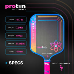 Pickleballsports Proton Series Three Project Peacock 13mm Widebody Pickleball Paddle