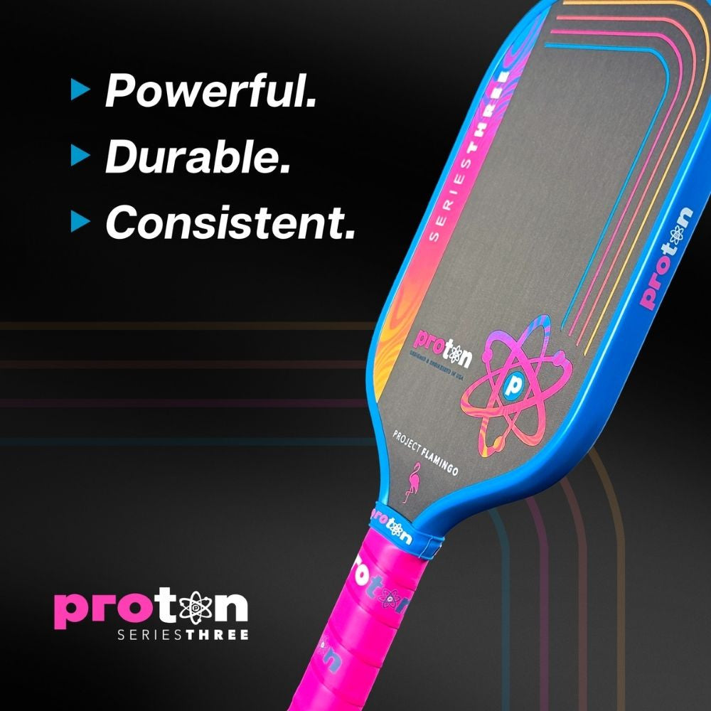 Pickleballsports Proton Series Three Project Peacock 13mm Pickleball Paddle