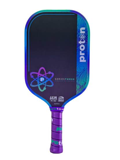 Pickleballsports Proton Series Three Project Peacock 15mm Elongated Pickleball Paddle