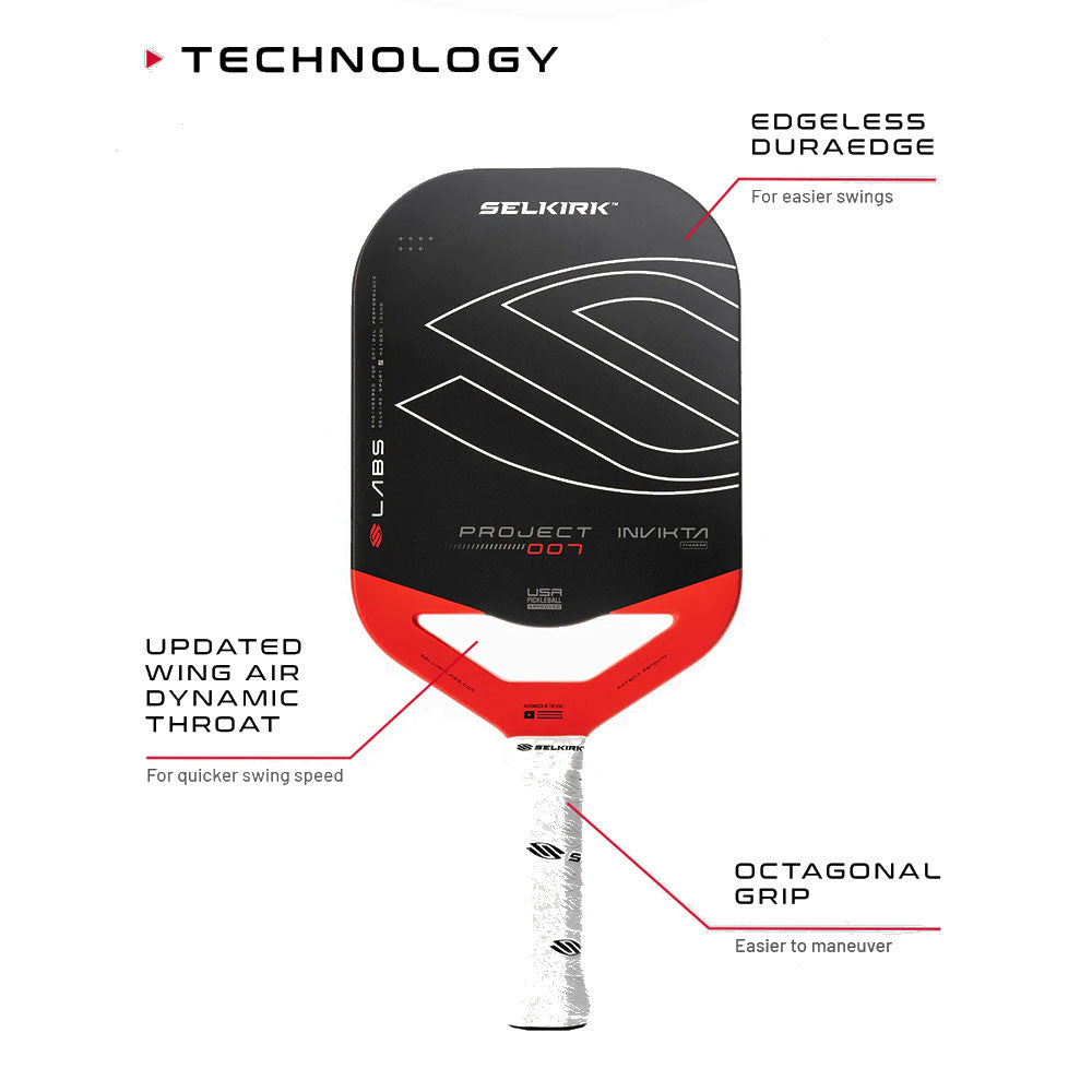 Pickleballsports Selkirk Labs Project 007 Invikta 10mm Pickleball Paddle
