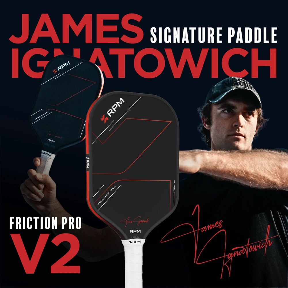 Pickleballsports RPM Friction Pro Elongated V2 Carbon Fiber Pickleball Paddle