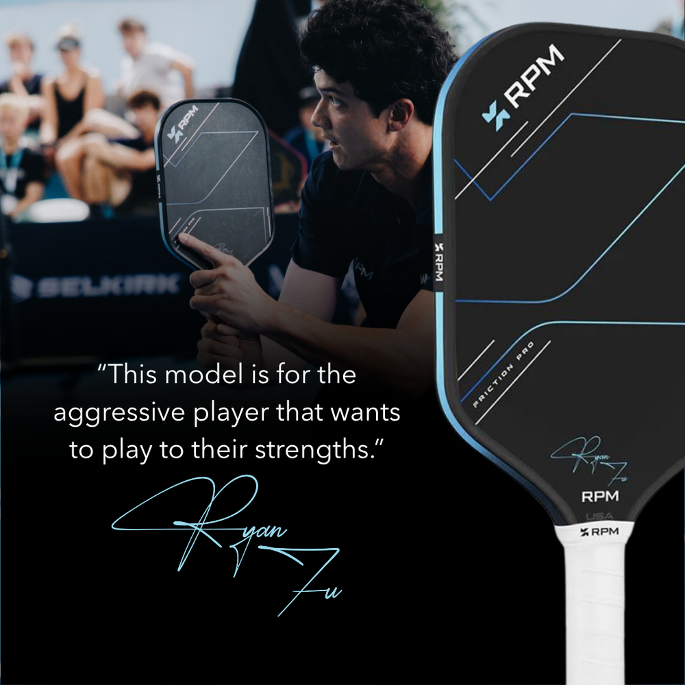 Pickleballsports RPM Friction Pro Elongated V2 Carbon Fiber Pickleball Paddle