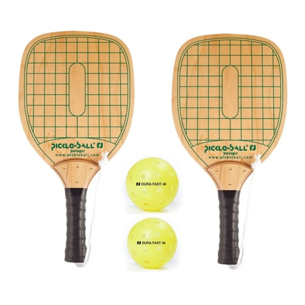 Pickleballsports Double Pack Swinger Paddle with Two Pickleballs